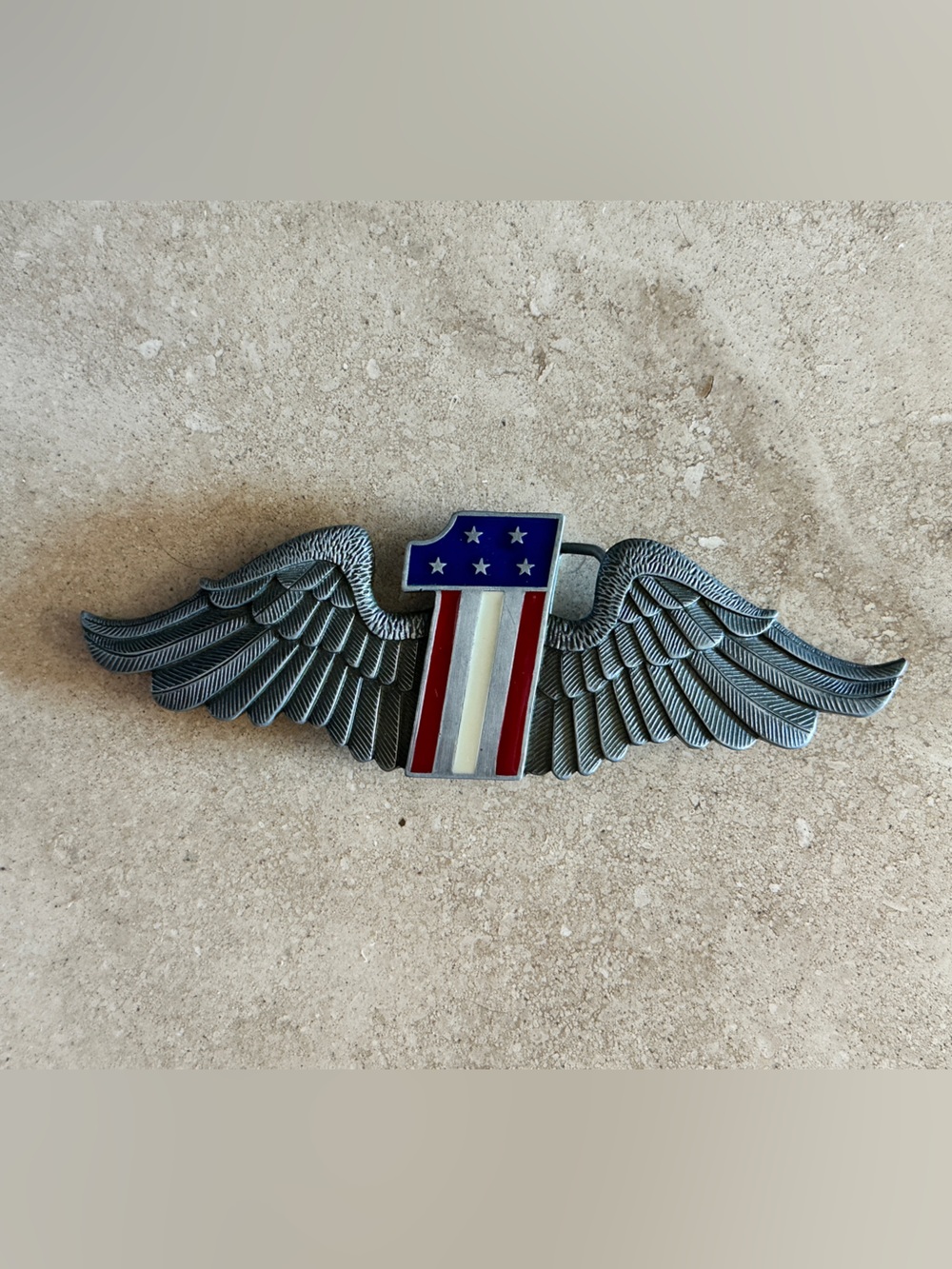 Vintage Pewter Americana Belt Buckle
